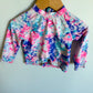 Knotted Long Sleeve Tie Dye Swim Top / 12-18m