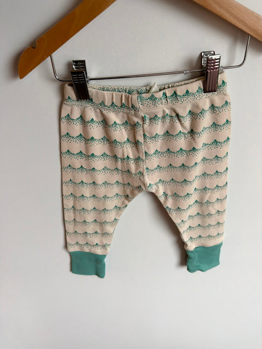 Parade Wave Tan + Turquoise Pants / 12-18m