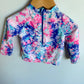 Knotted Long Sleeve Tie Dye Swim Top / 12-18m