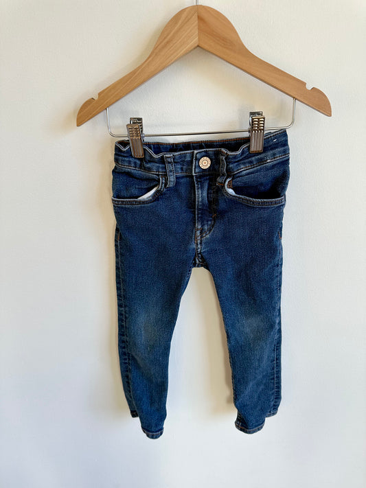 Blue Skinny Jeans with Adjustable Waist / 2-3T