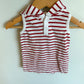 Red Striped Hood Romper / 3-6m