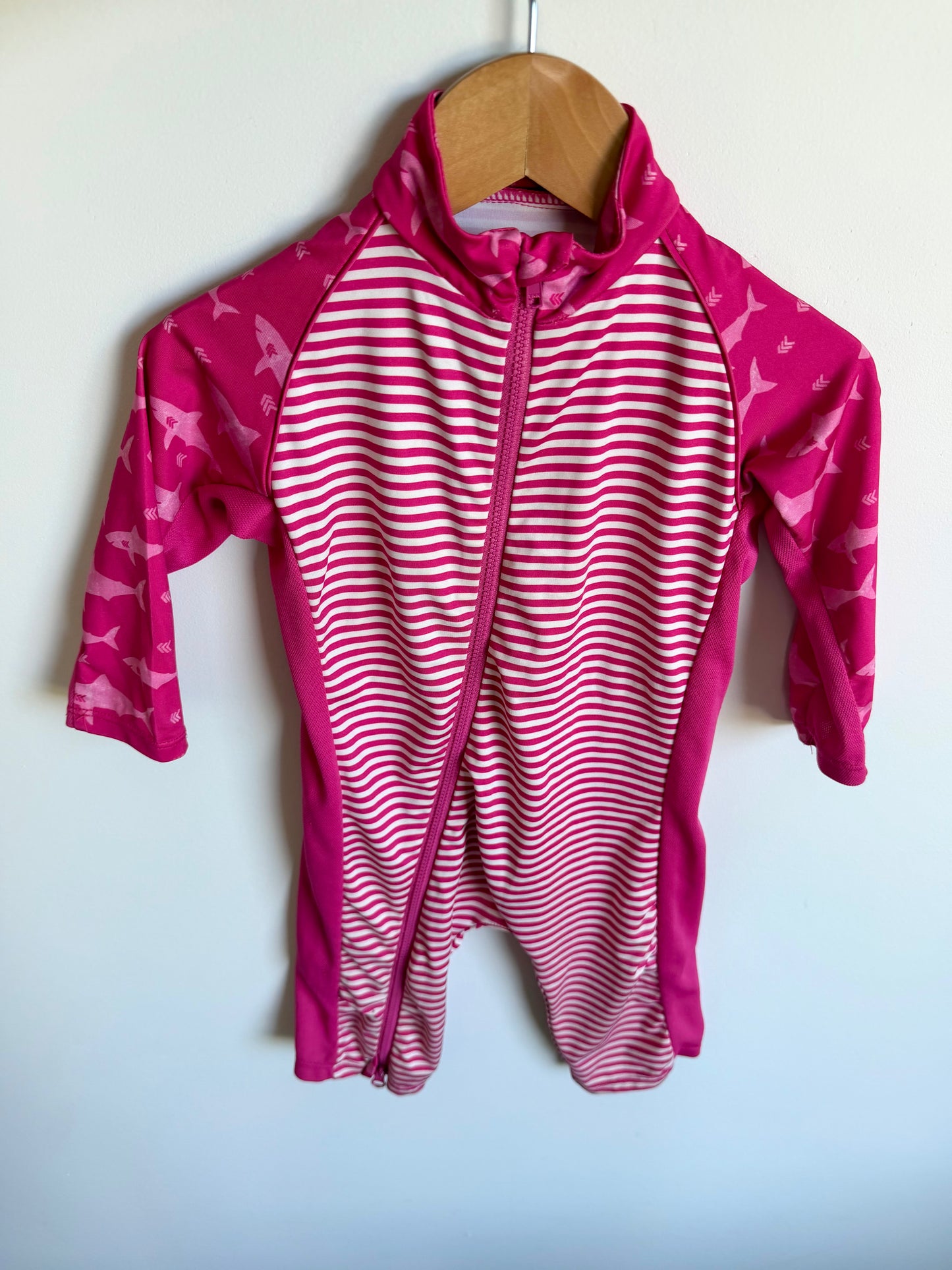Stonz Pink Striped Swim Suit / 18m?