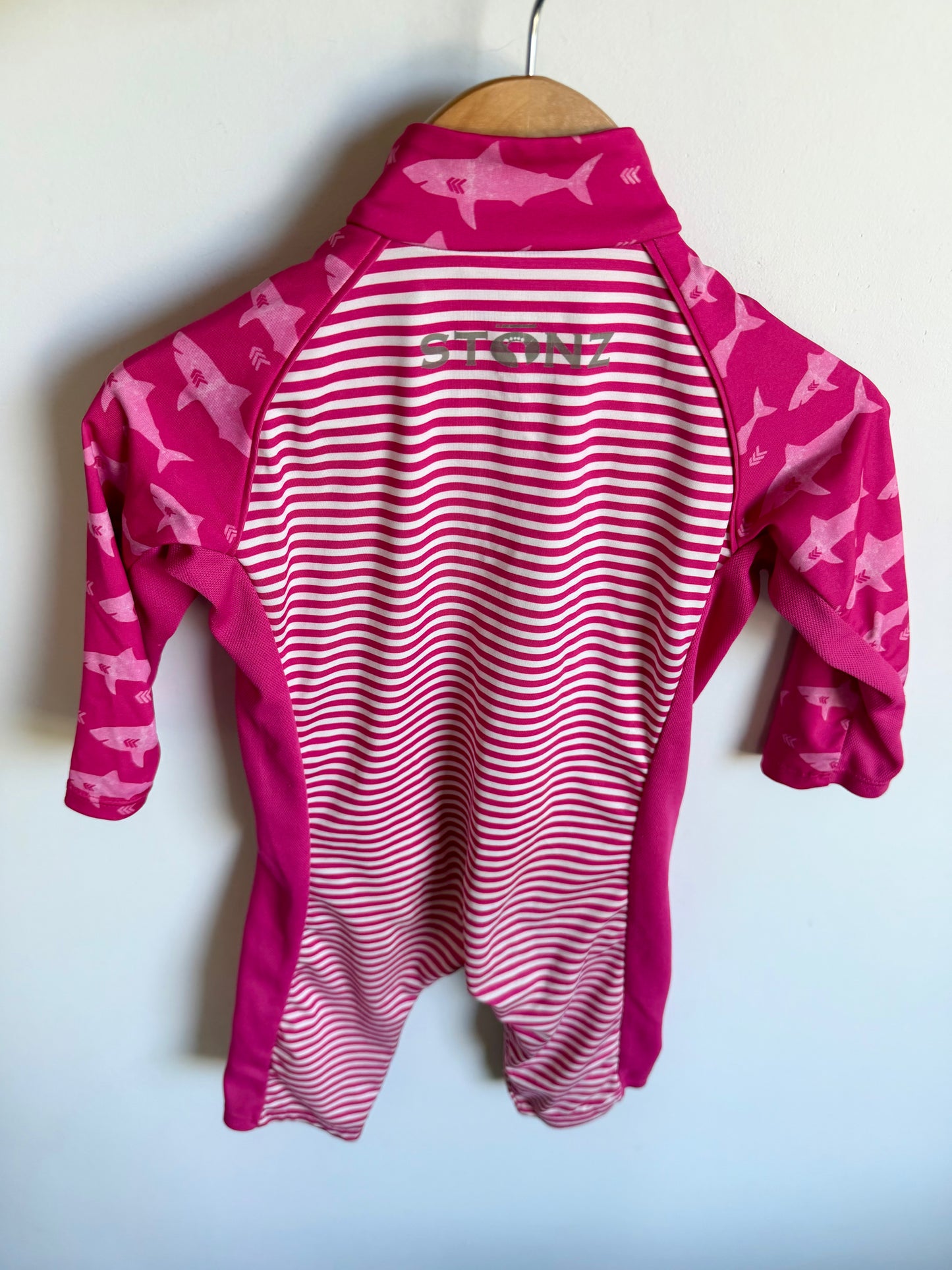 Stonz Pink Striped Swim Suit / 18m?