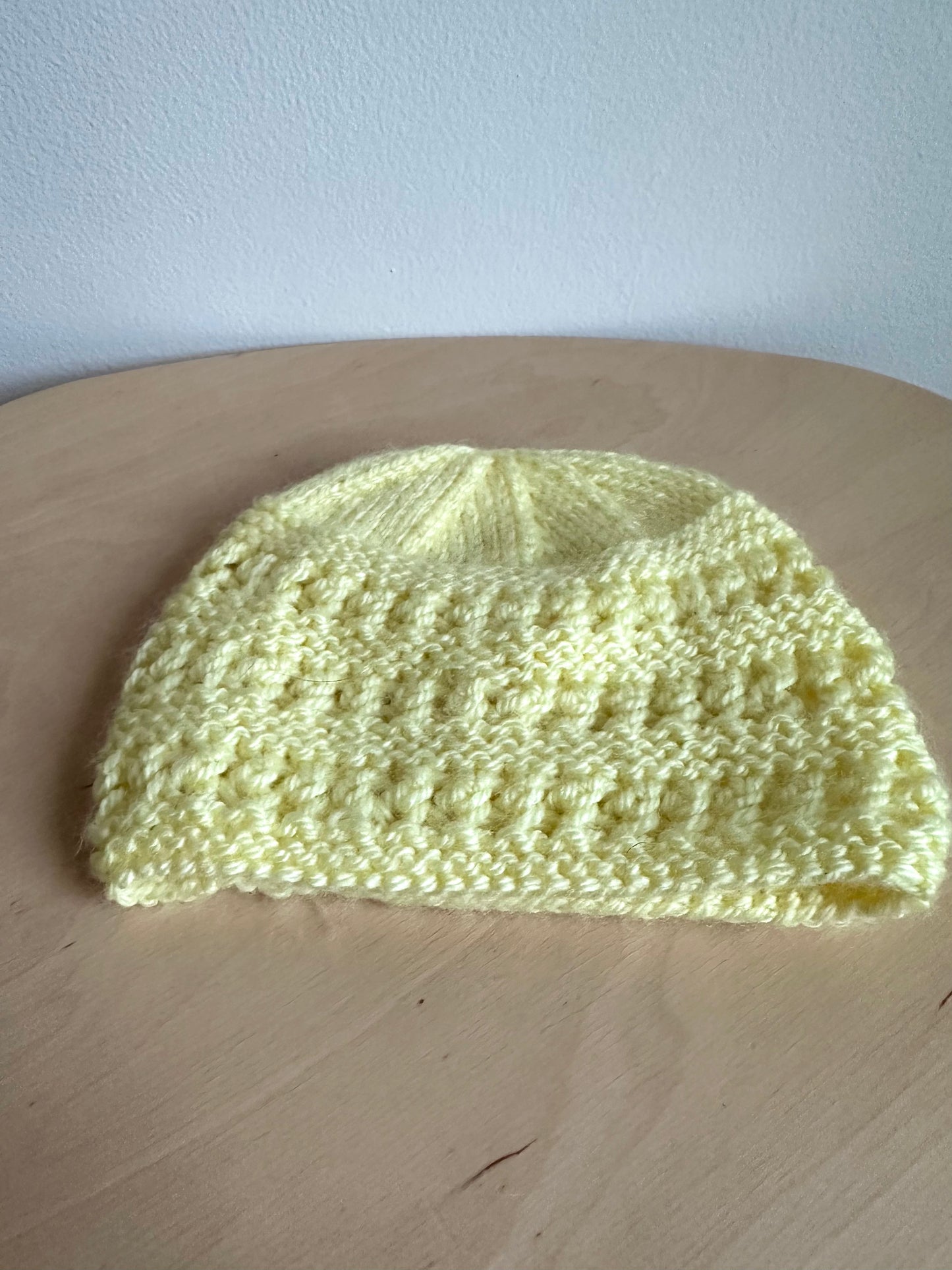 Yellow Knit Toque / 0-3m