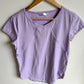 Muted Periwinkle Nursing T-shirt with Zippers / XS