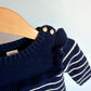 Navy Striped Sweater Dress / 3-6m