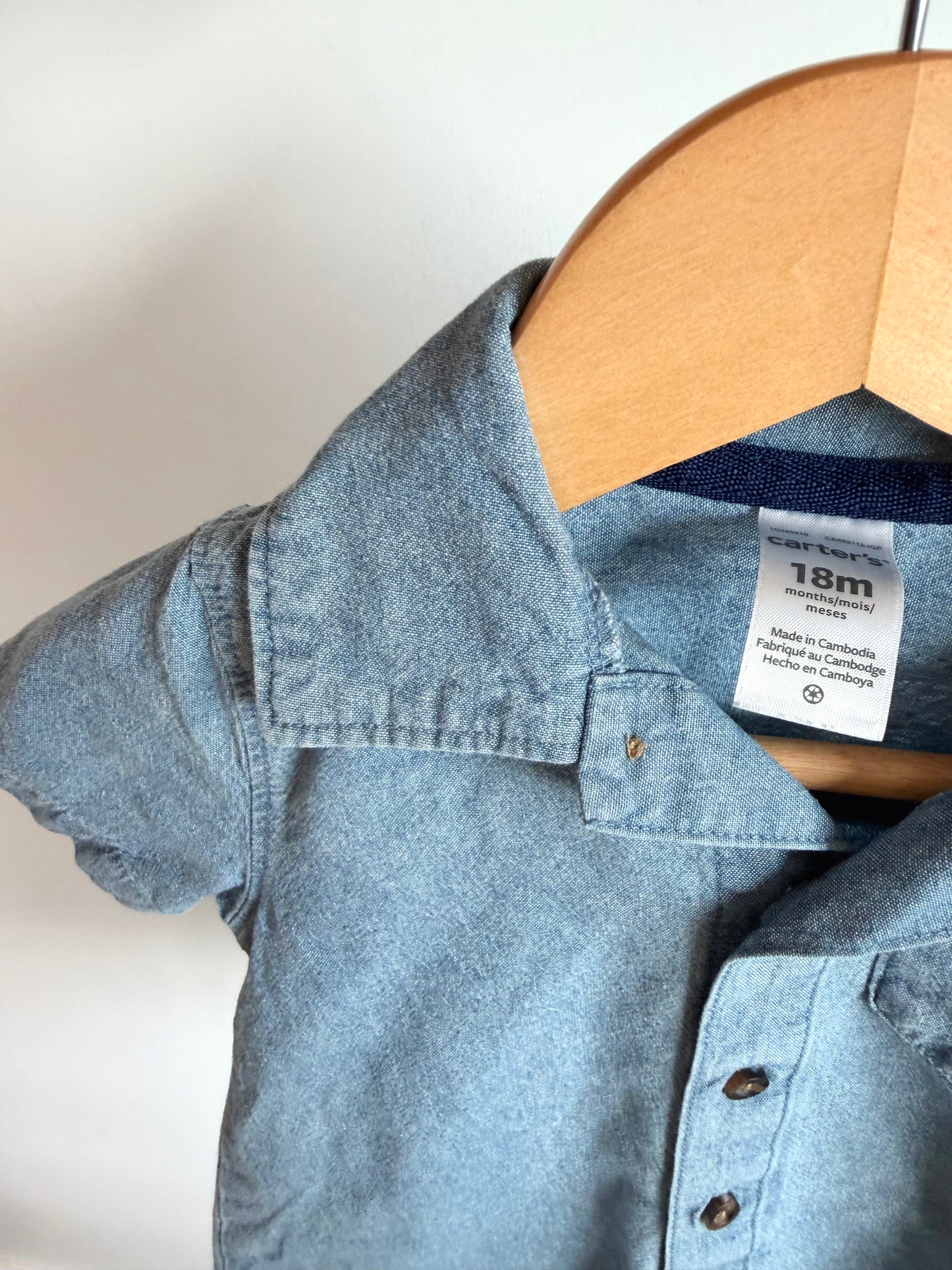 Chambray Sailboat Romper / 18m