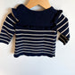 Navy Striped Sweater Dress / 3-6m