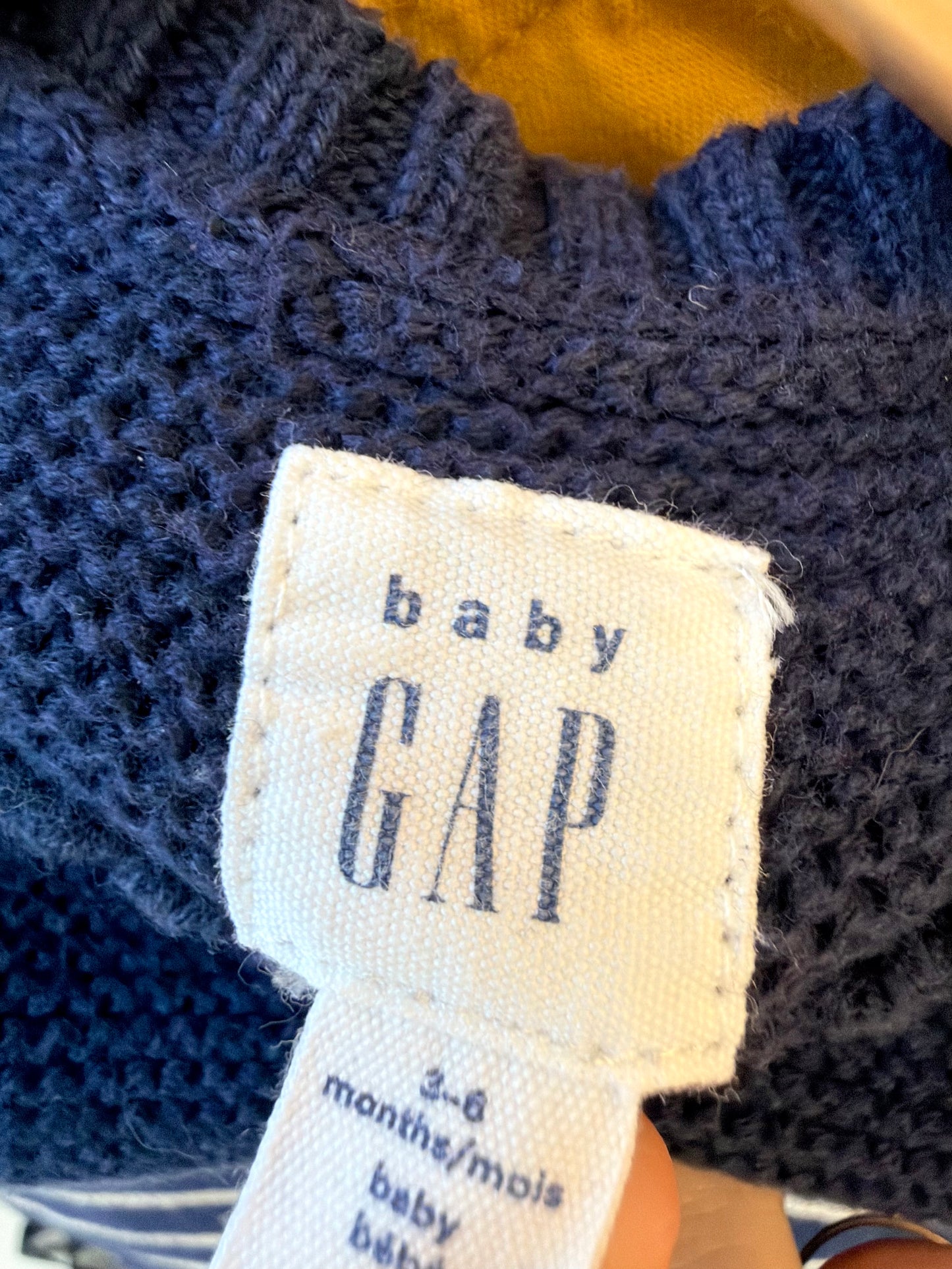 Navy Striped Sweater Dress / 3-6m