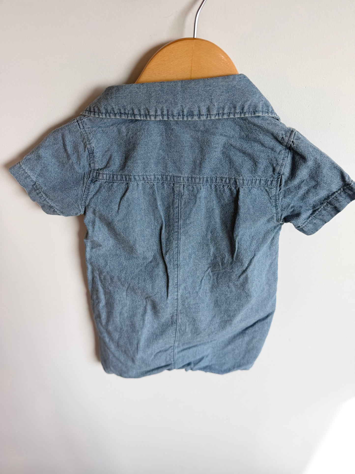 Chambray Sailboat Romper / 18m