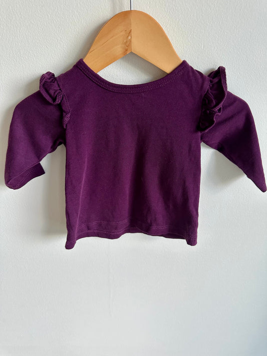 Purple Long Sleeve Top / 0-3m