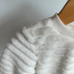 White Fuzzy Sweater / 3-6m