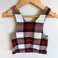 Tartan Red Overall Dress / 6-12m