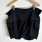 Black Linen Maternity Shorts / M