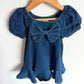 Bow Denim Like Dress / 2T