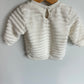 White Fuzzy Sweater / 3-6m