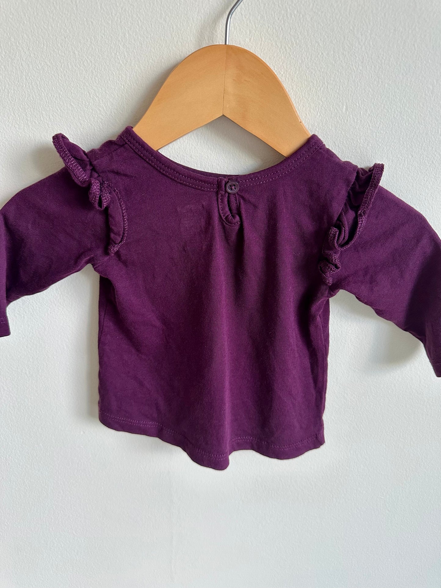 Purple Long Sleeve Top / 0-3m