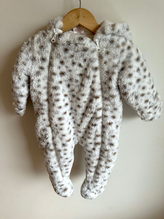 Spotted Fuzzy Bunting Suit / 9-12m