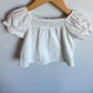 Eyelet White Button Top / 18m