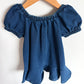 Bow Denim Like Dress / 2T