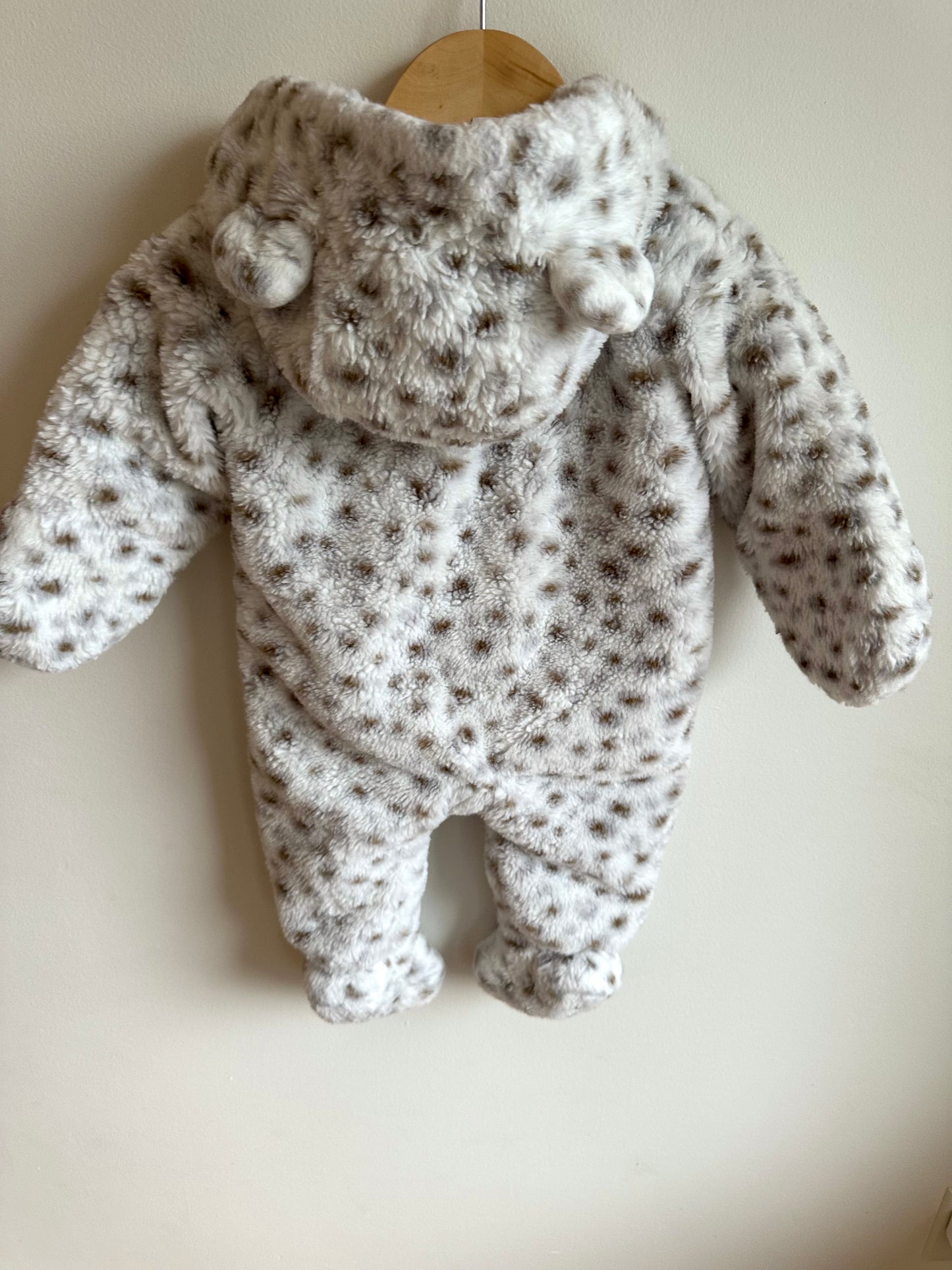 Spotted Fuzzy Bunting Suit / 9-12m