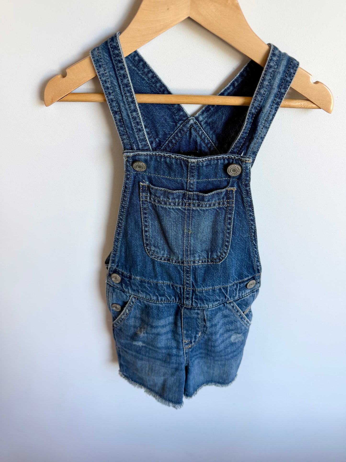 Gap Blue Denim Overall Shorts / 4T