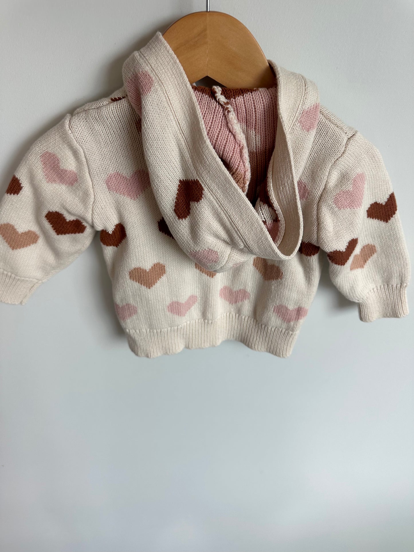 Thick Knit Heart Sweater / 6-12m