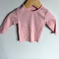Pink Ribbed Long Sleeve Top / 6-12m