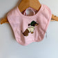 Pink Dog Cotton Bib / 6-24m