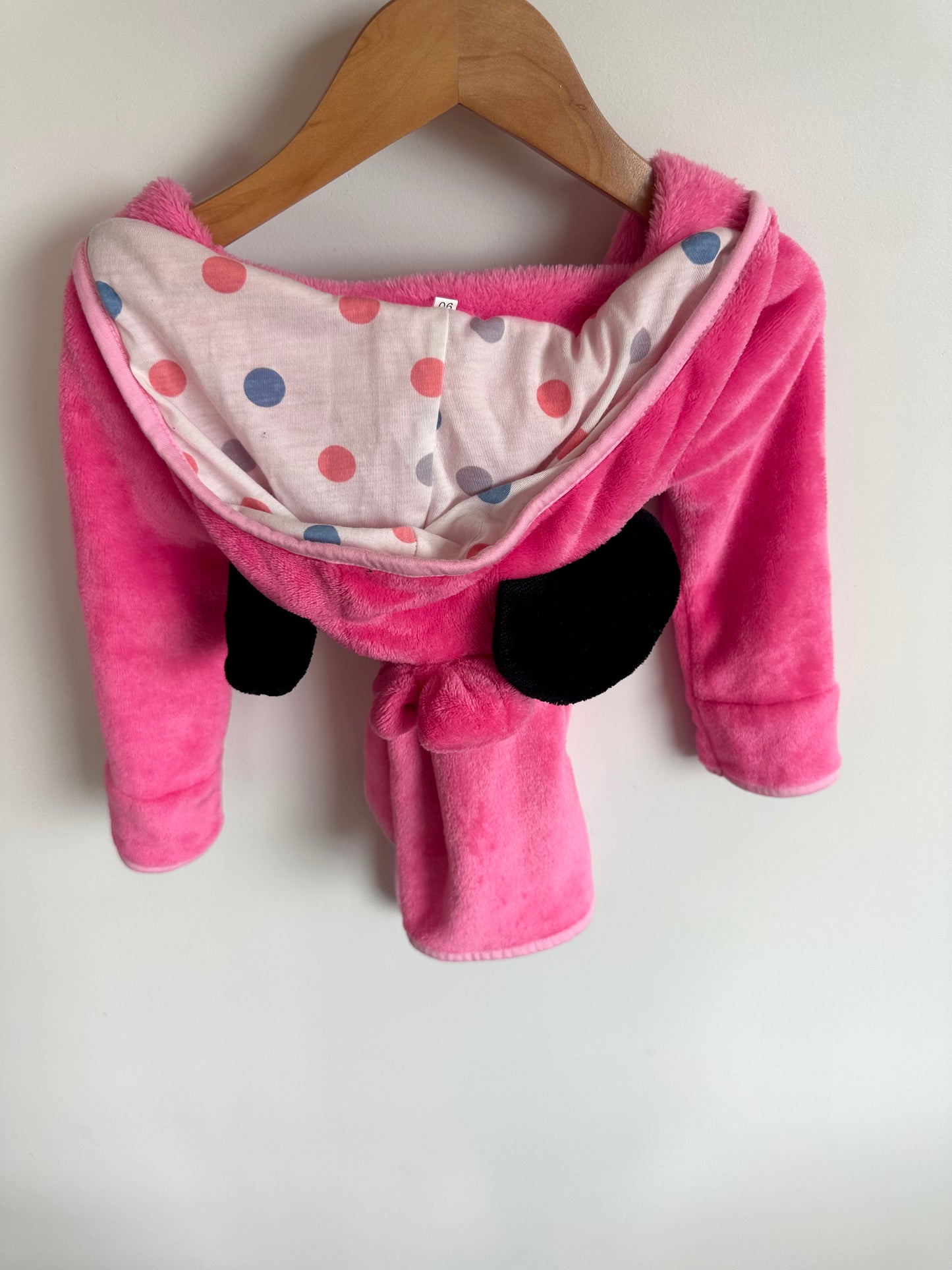 Minnie Mouse Fleece Hooded Robe / 12-24m