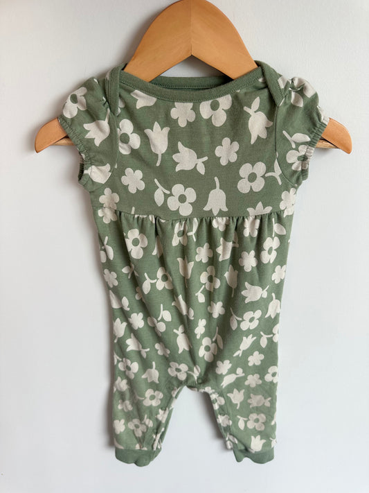 Cat + Jack Sage Floral Jumpsuit / 6-9m