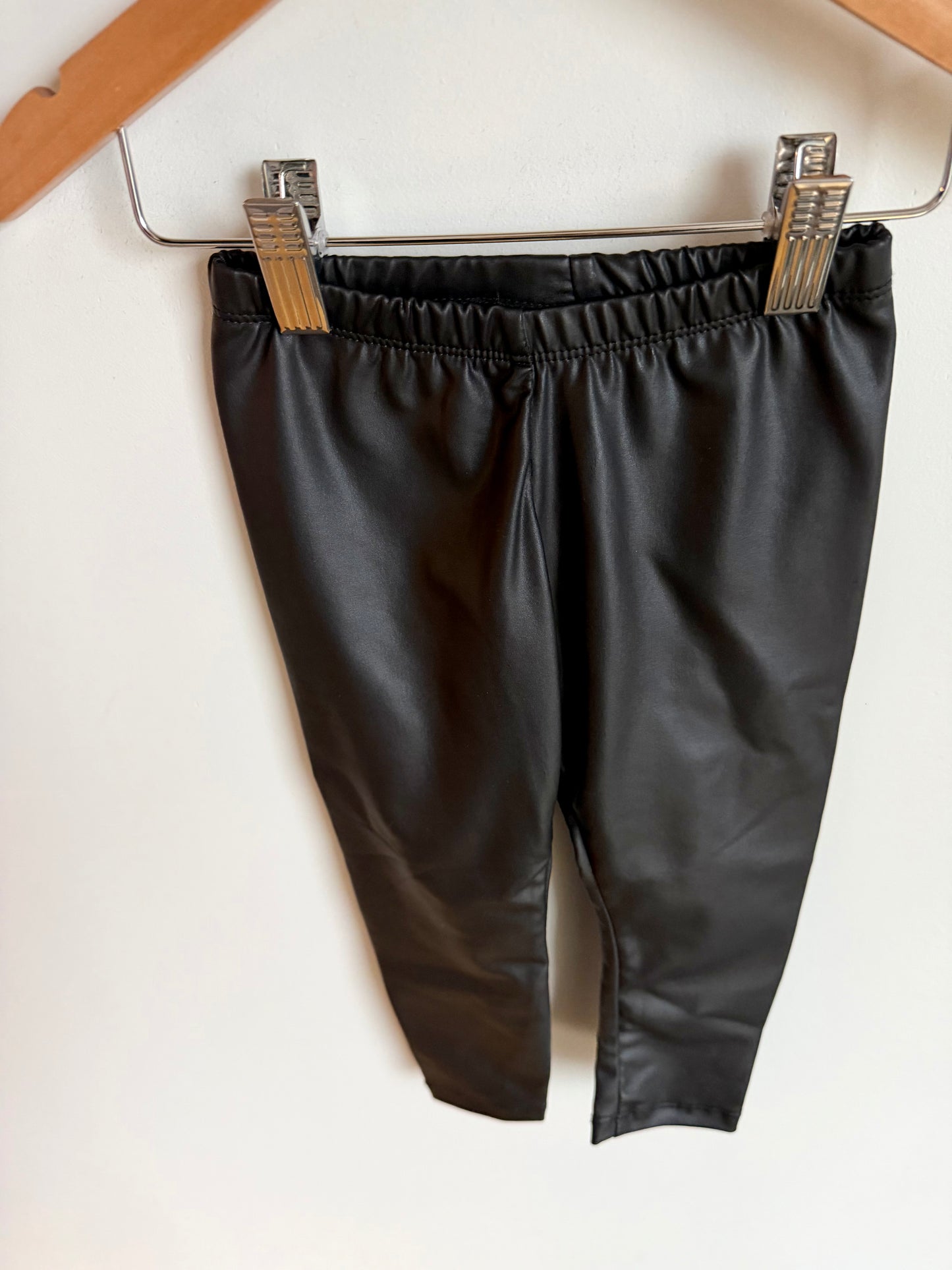 Posh & Cozy Pleather Pants / 12-18m