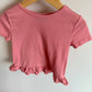 Pink Ruffle Tee / 4T