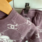 Purple Flower Knit Sweater + Pants Set / 12m