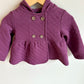 Plum Hooded Cardigan / 9m