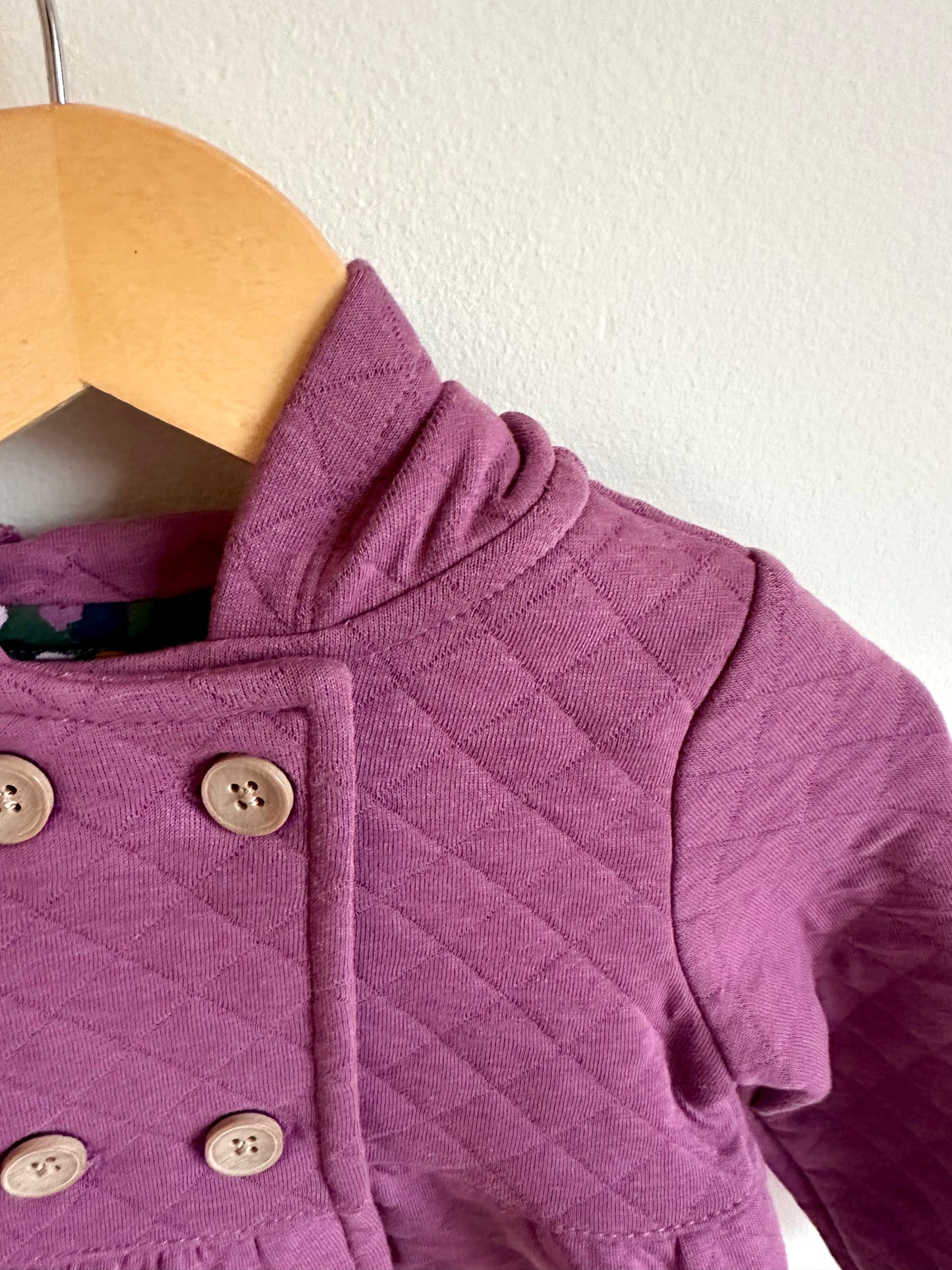 Plum Hooded Cardigan / 9m