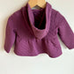 Plum Hooded Cardigan / 9m