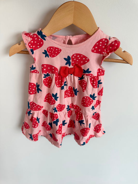 Strawberry Tiered Dress / 6-9m