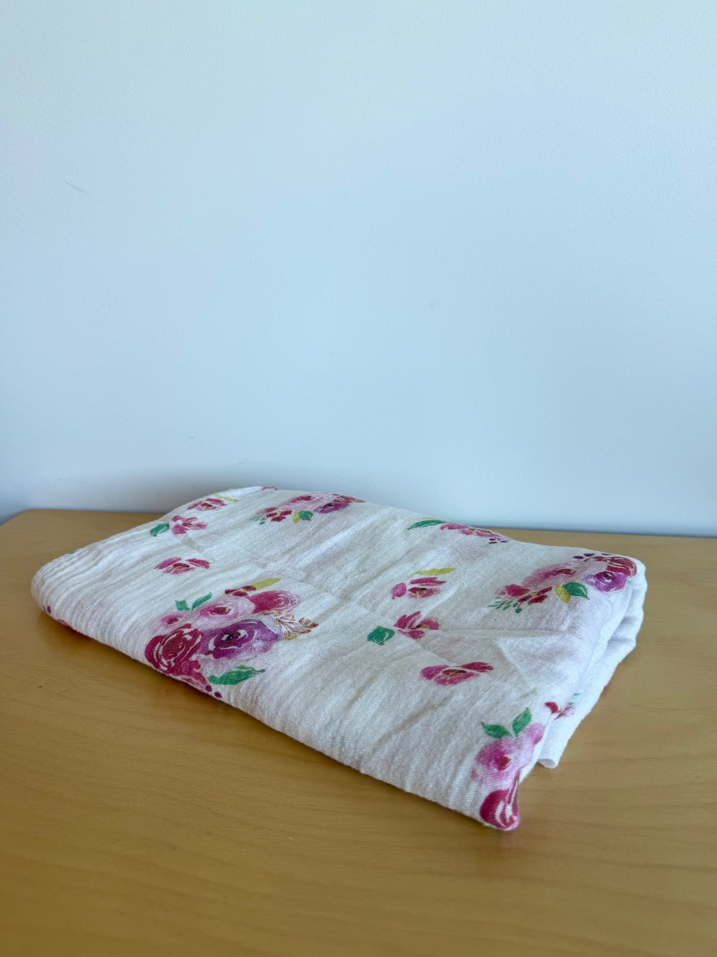 Bamboo Floral Receiving Blanket
