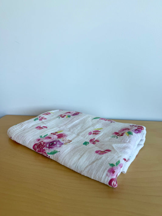 Bamboo Floral Receiving Blanket