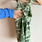 Green Splatter Overall Jumpsuit / 12-18m