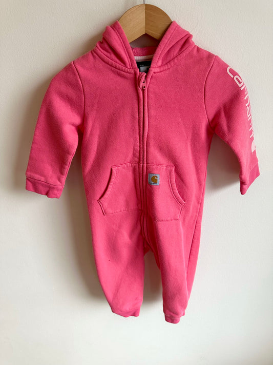 Carhartt Pink Hooded Jumpsuit / 9m