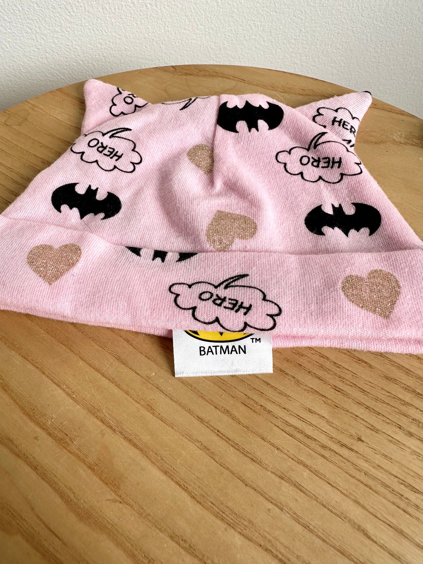 Pink Batman Toque / 3-6m