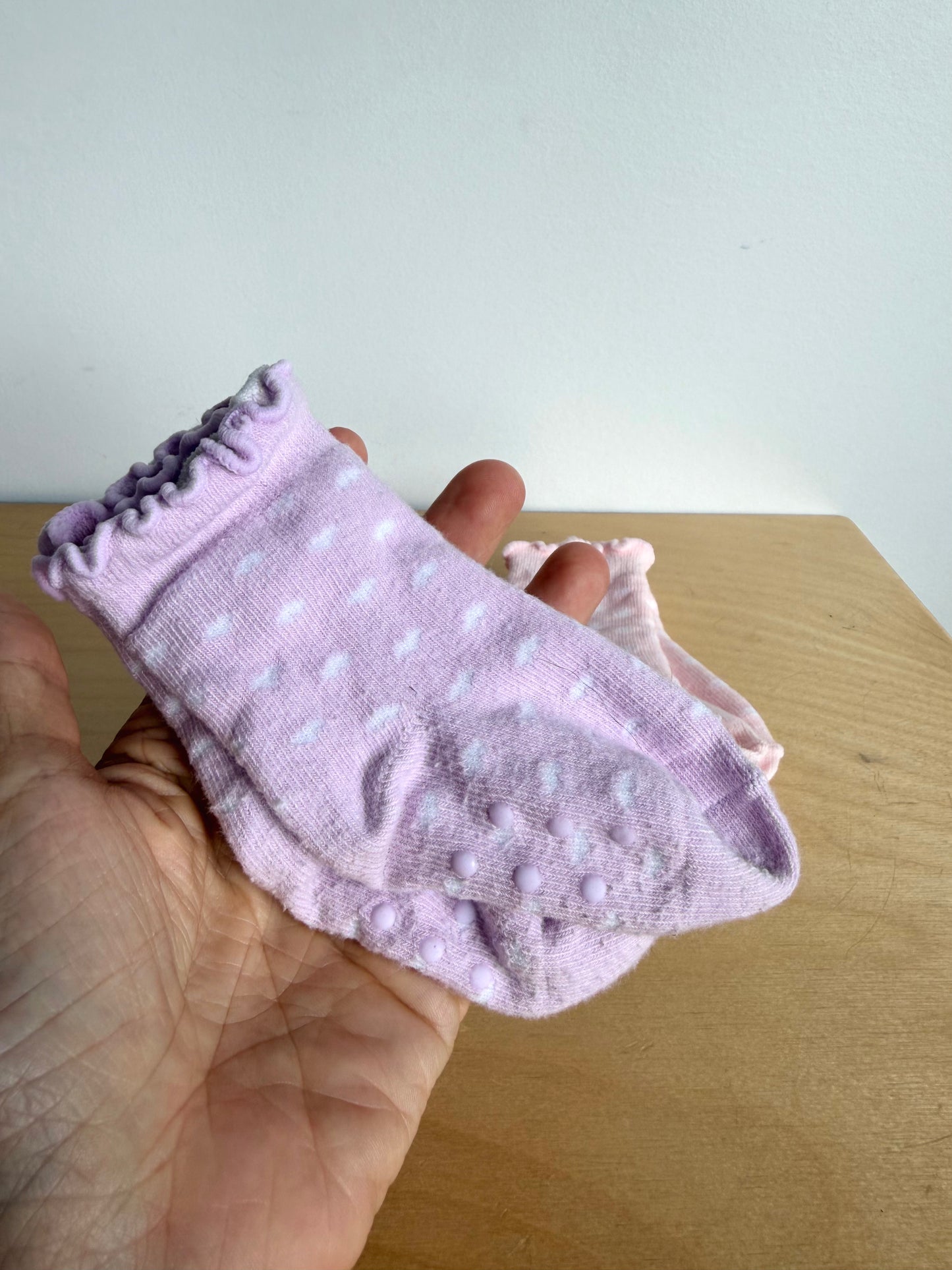 Wavy Hem Heart Socks (Set of 3) / 3-6m?