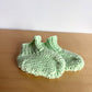 Handmade Mint Knit Slippers / 6-9m?