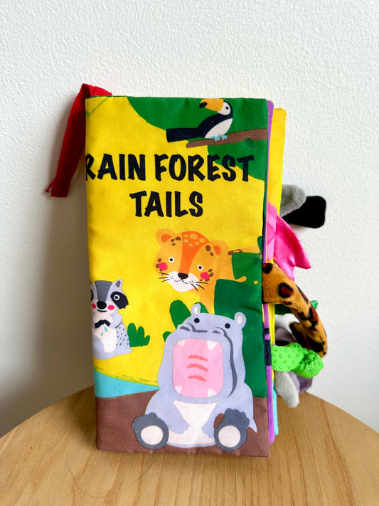 Rain Forest Tails Soft Book with Squeaker
