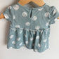 Blue Polka Dot Top / 3-6m
