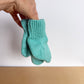 Handmade Teal Knit Slippers / 6-12m?