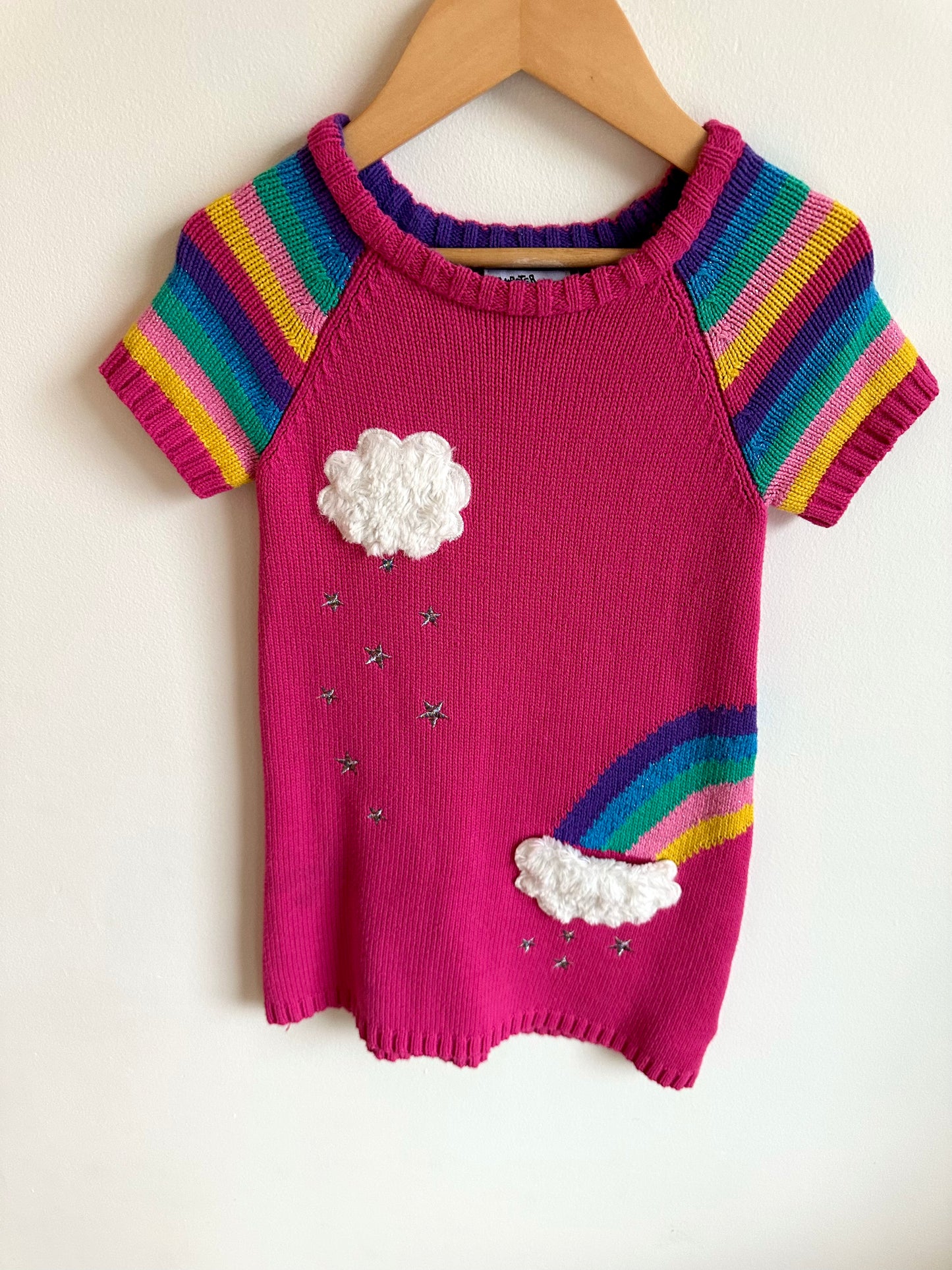 Pink Rainbow Knit Dress / 4T