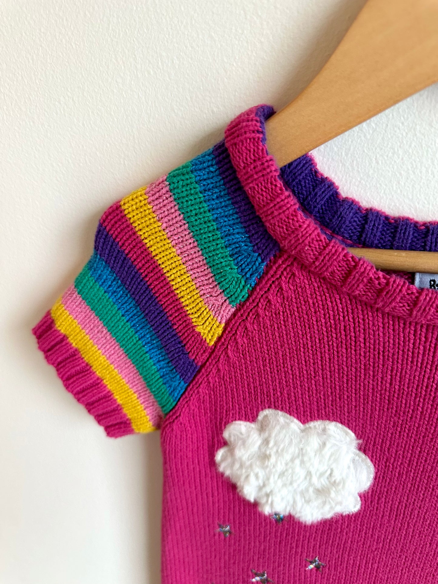 Pink Rainbow Knit Dress / 4T